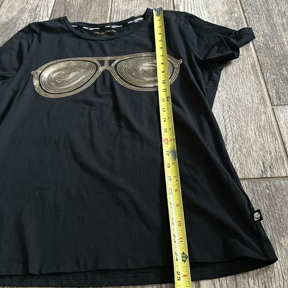 Karl Lagerfeld Paris Sequin Sunglasses Tee - Picture 5 of 8